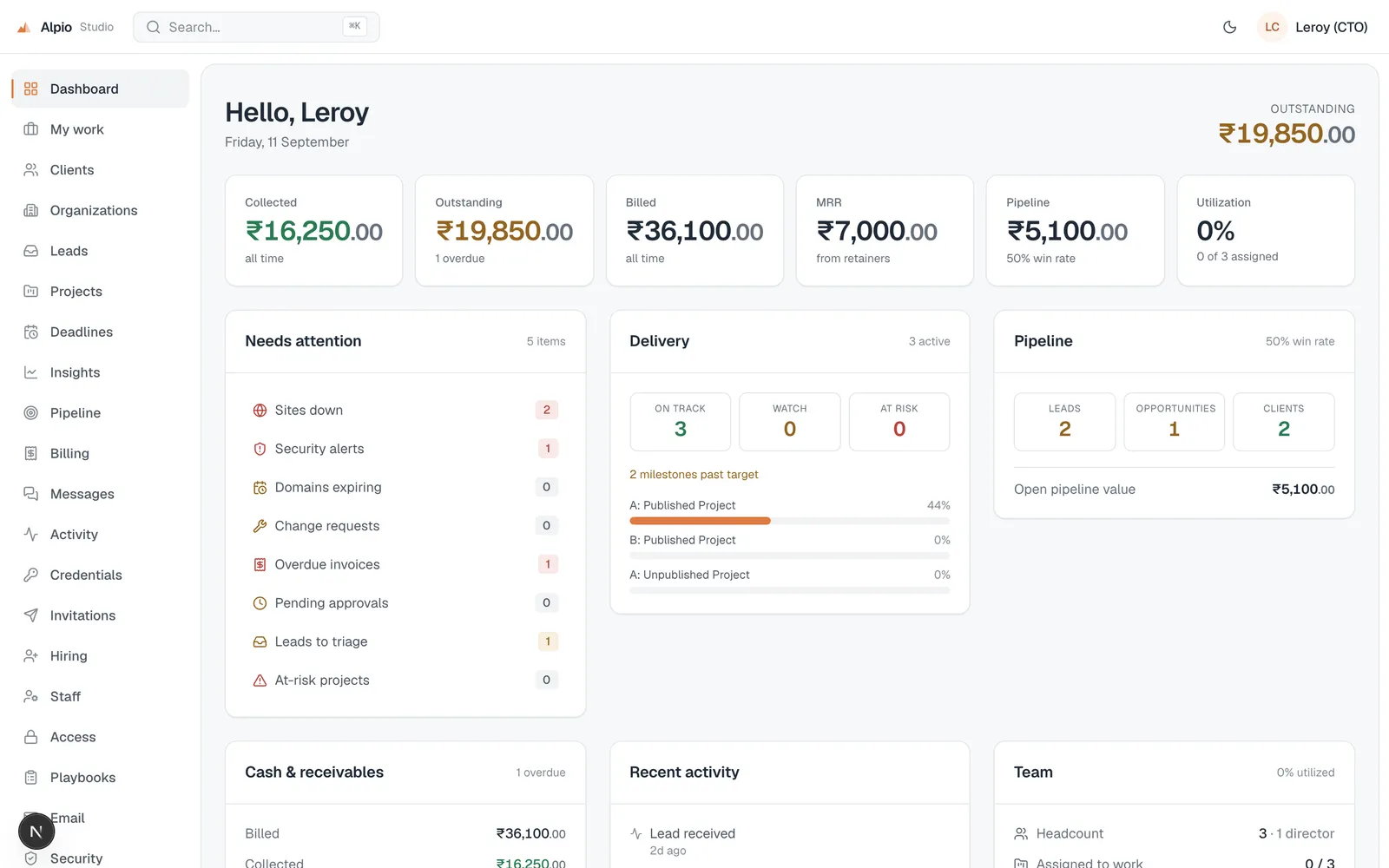 Screenshot of Alpio Studio & Spaces