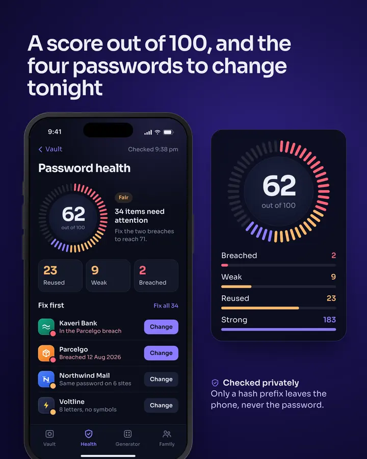 Vault: Password health