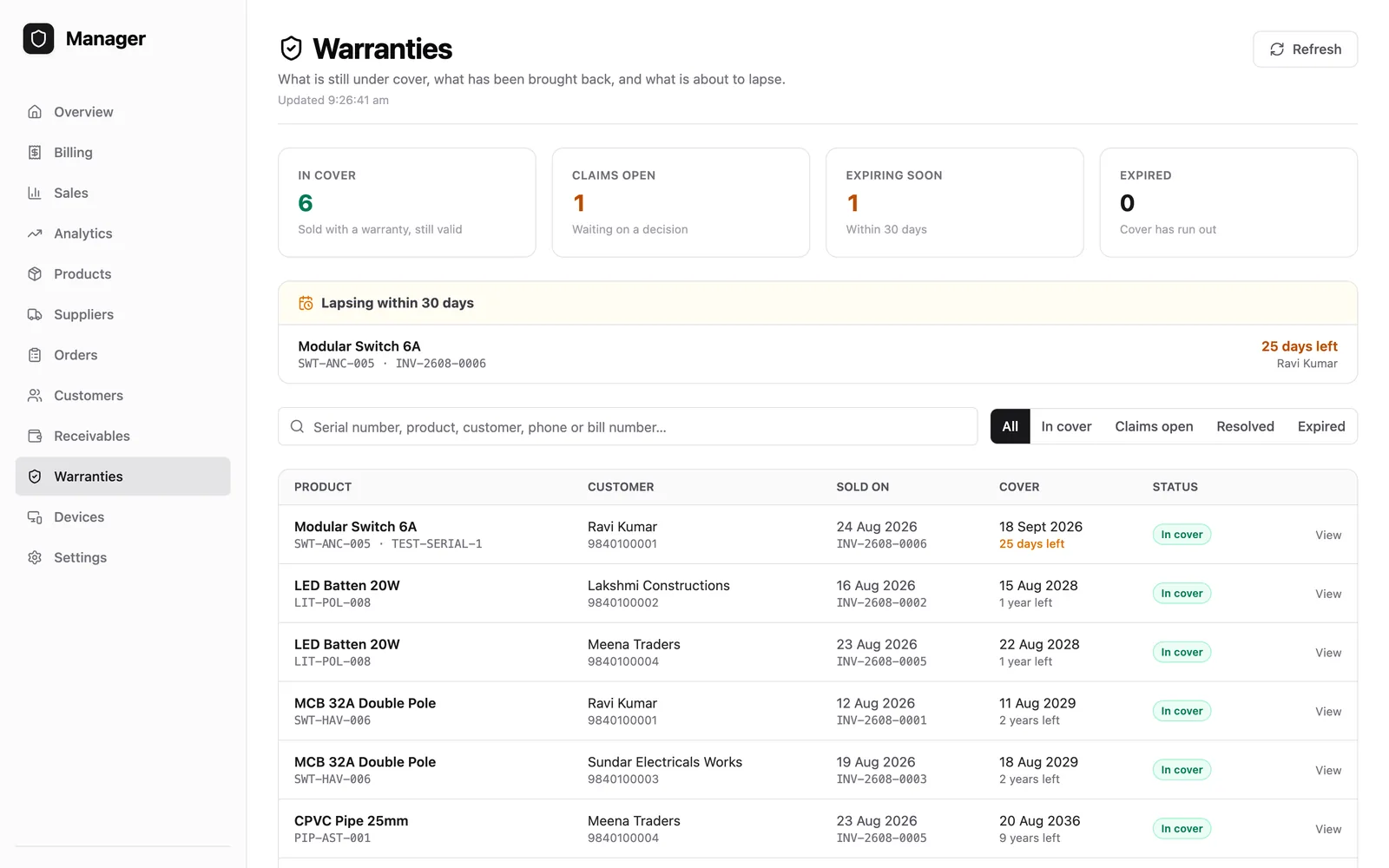 Cashlio: Warranties