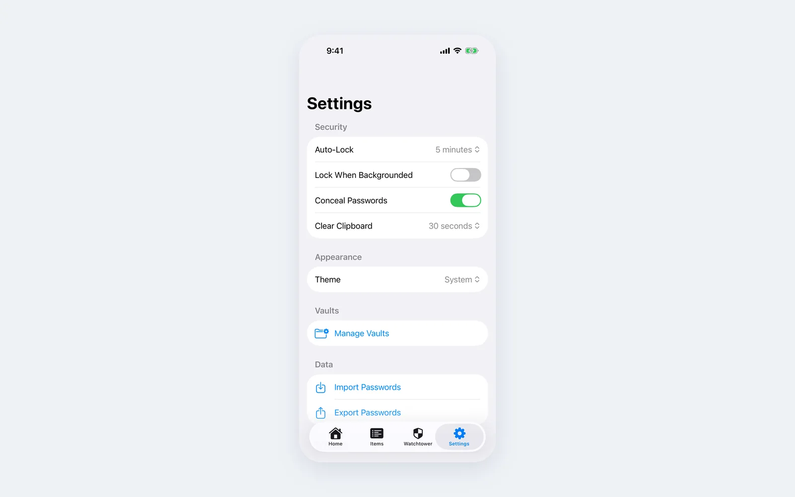 Passly: Settings