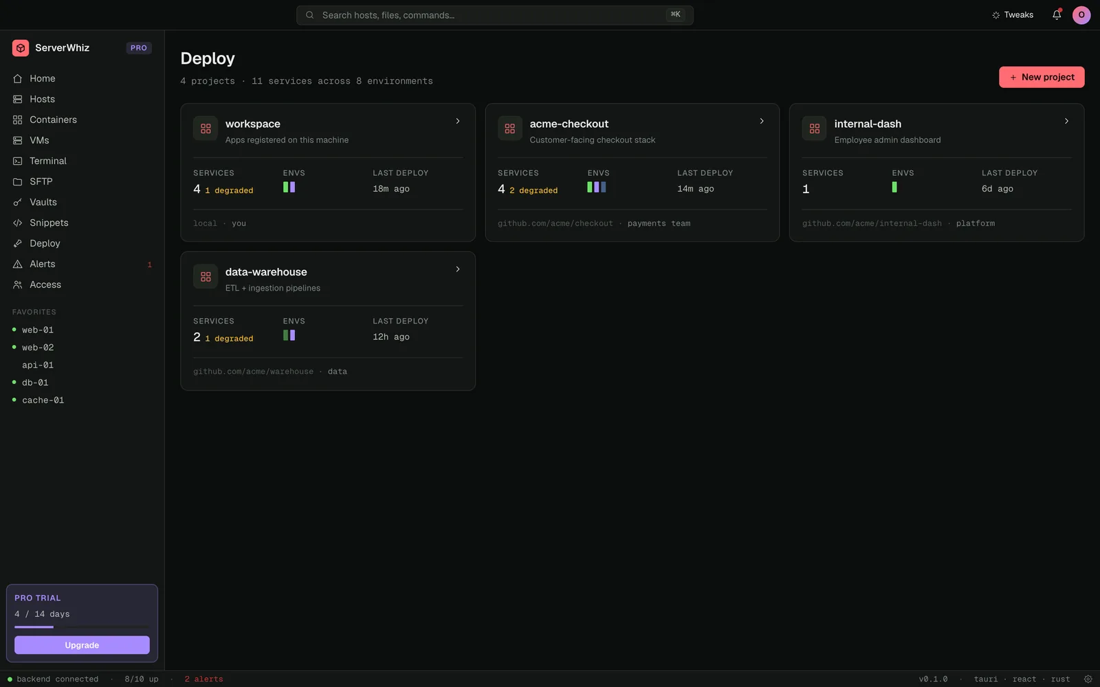 ServerWhiz: Deploy