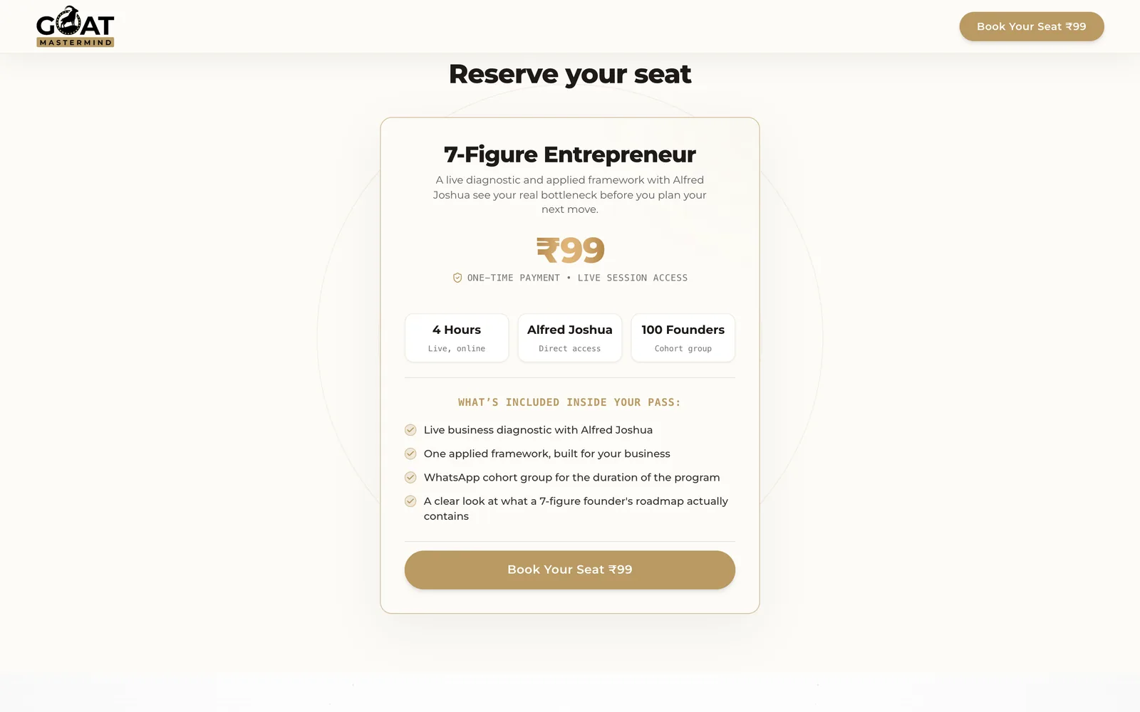 Become a 7-Figure Entrepreneur: Reserve your seat
