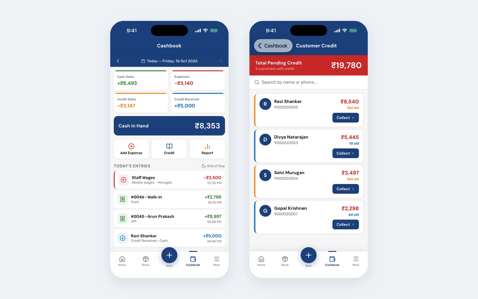 ShopOps: Cashbook and customer credit