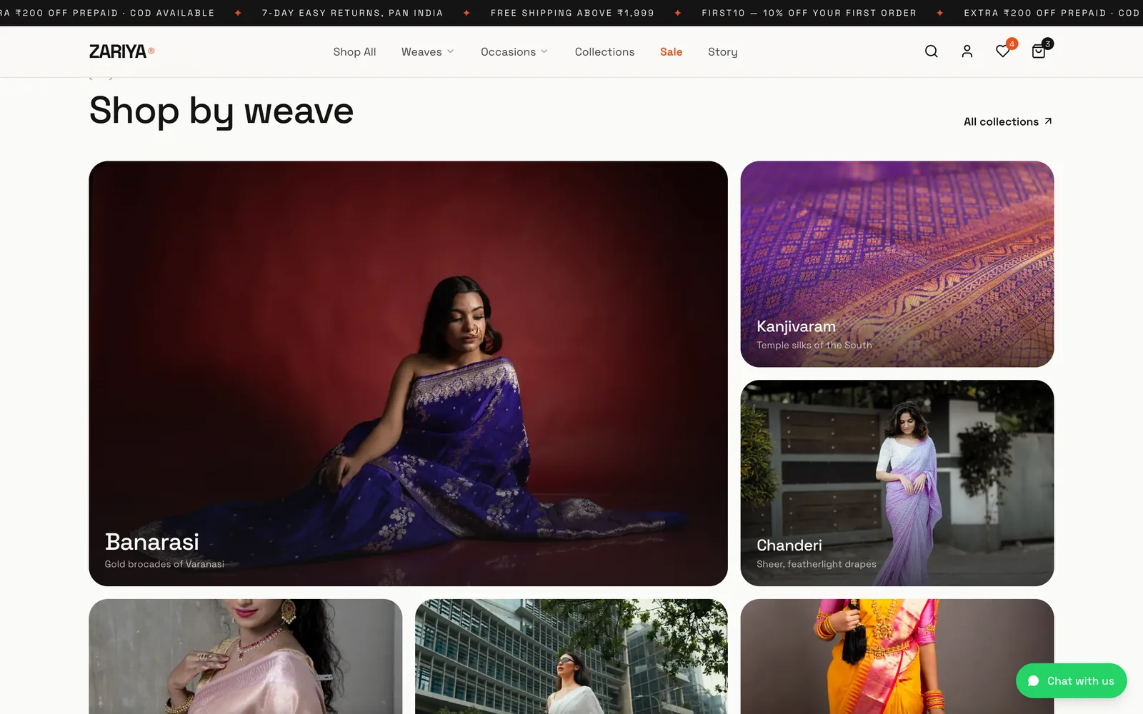 ZARIYA: Shop by weave