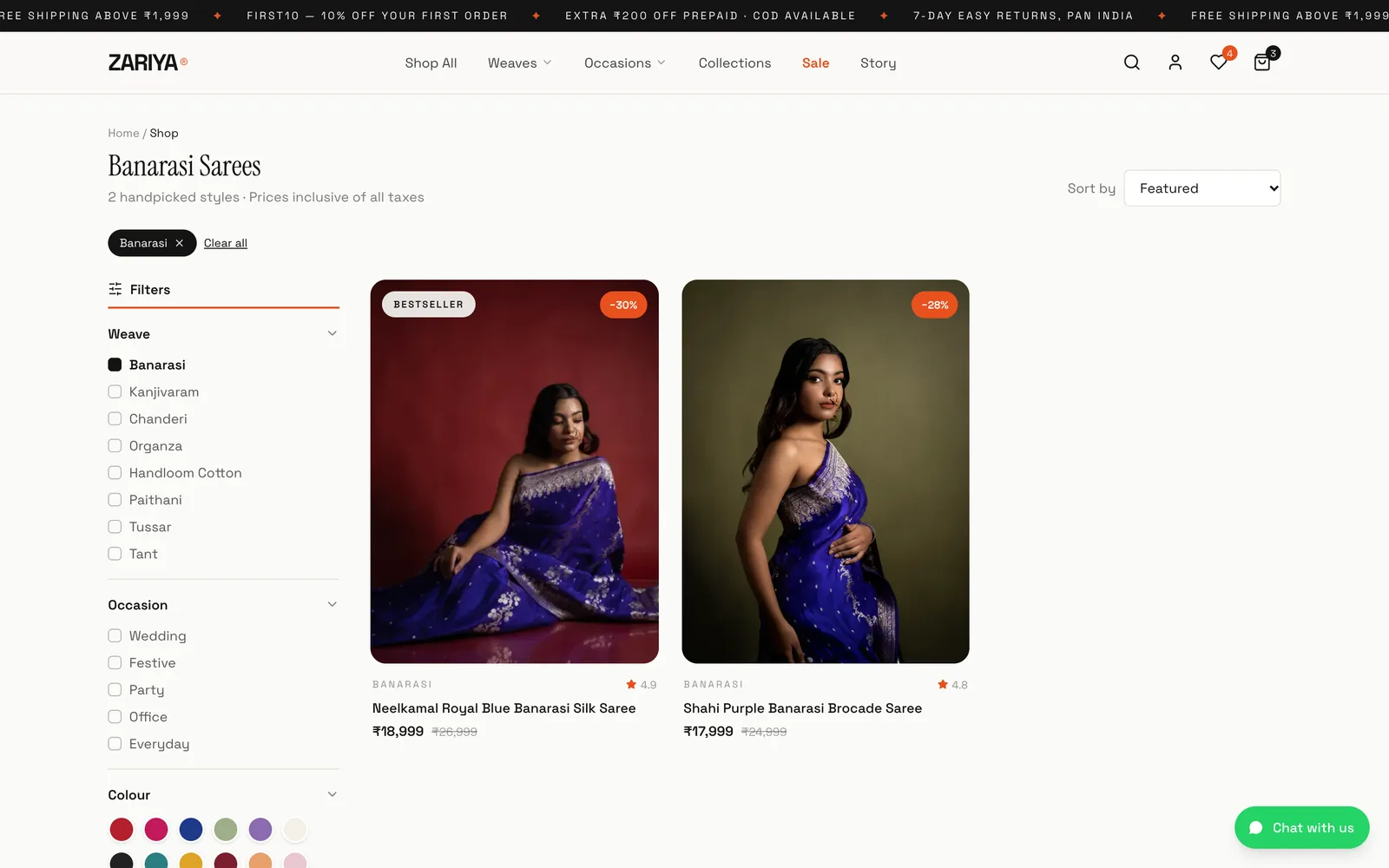 ZARIYA: Banarasi sarees
