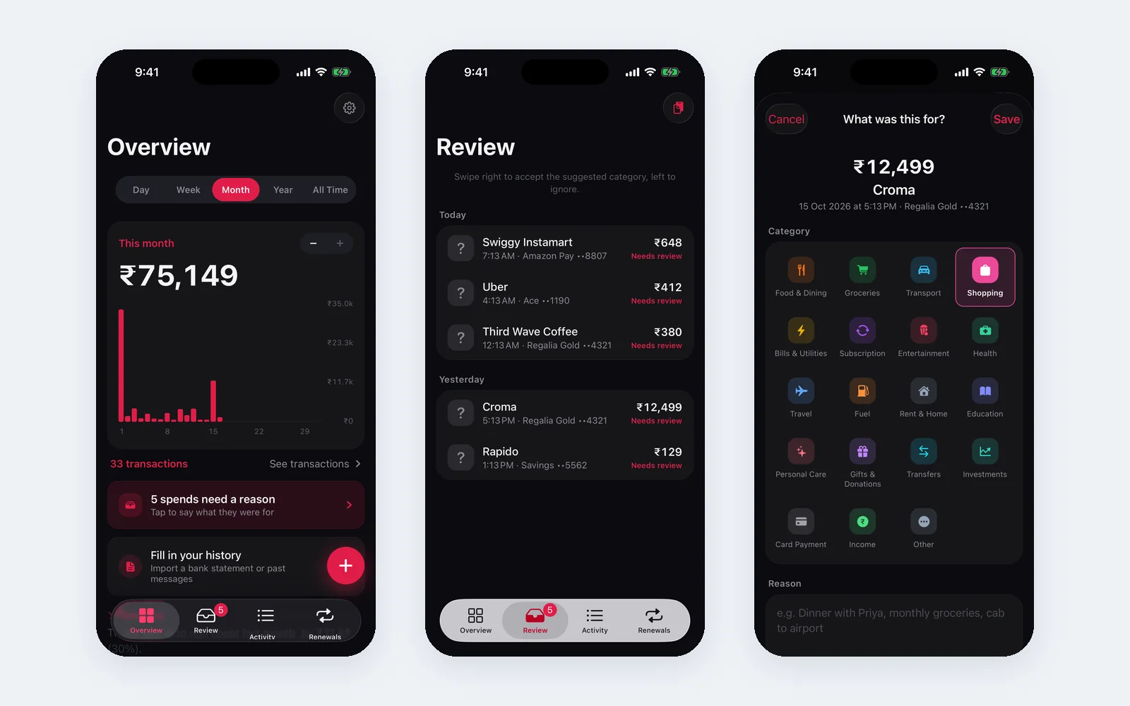 Screenshot of SpendPilot