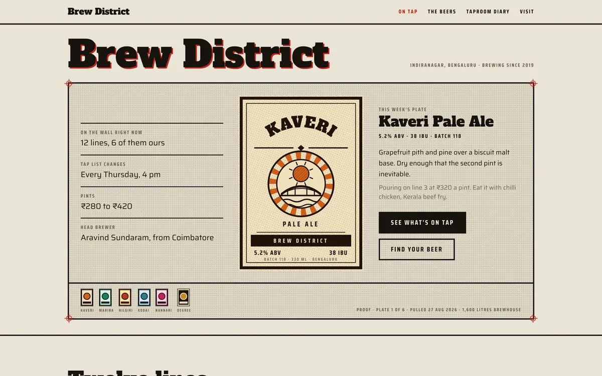 Brew District on desktop