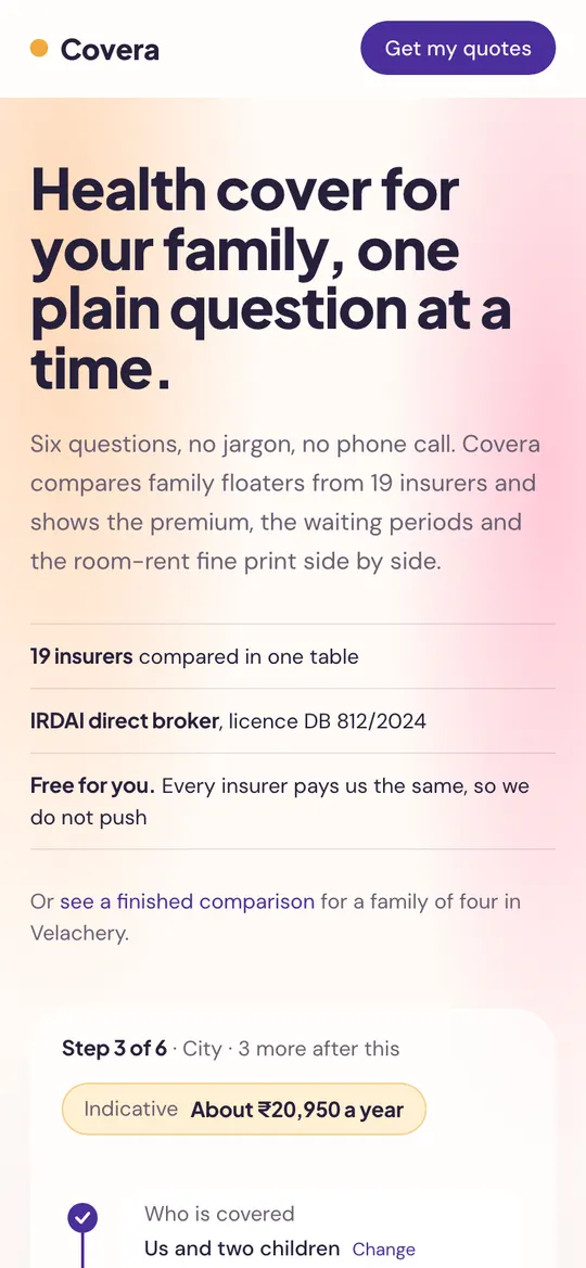Covera on a phone