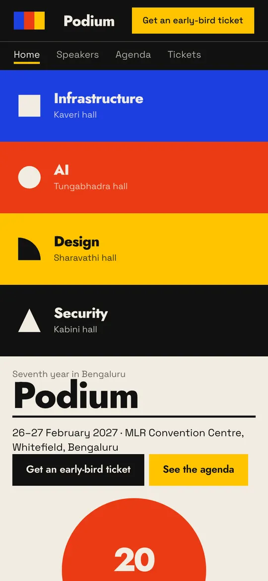 Podium on a phone