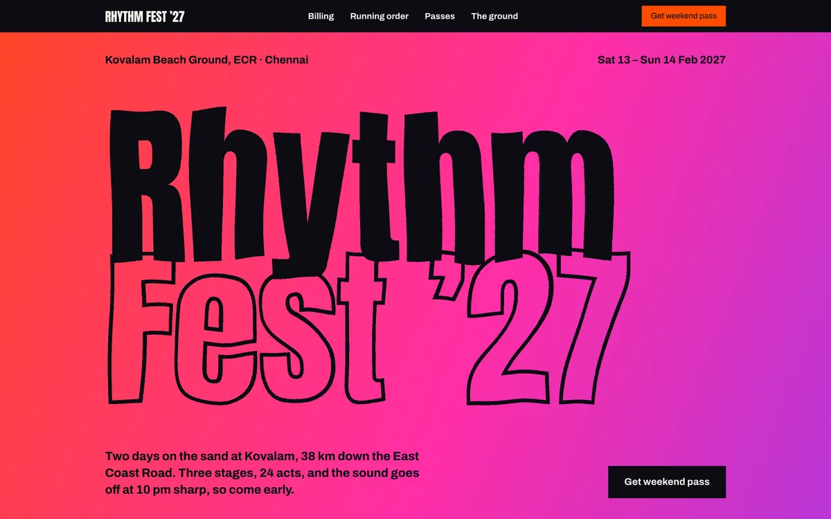 Rhythm Fest on desktop
