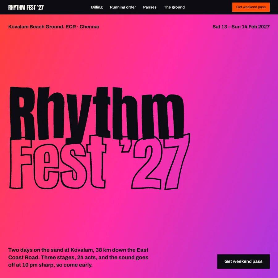 Rhythm Fest poster