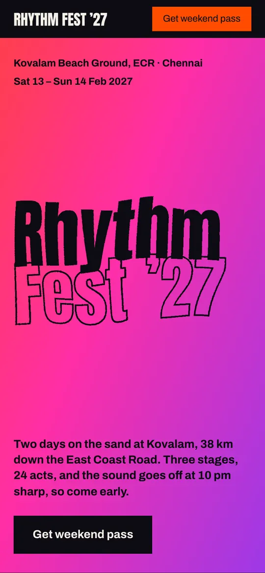 Rhythm Fest on a phone