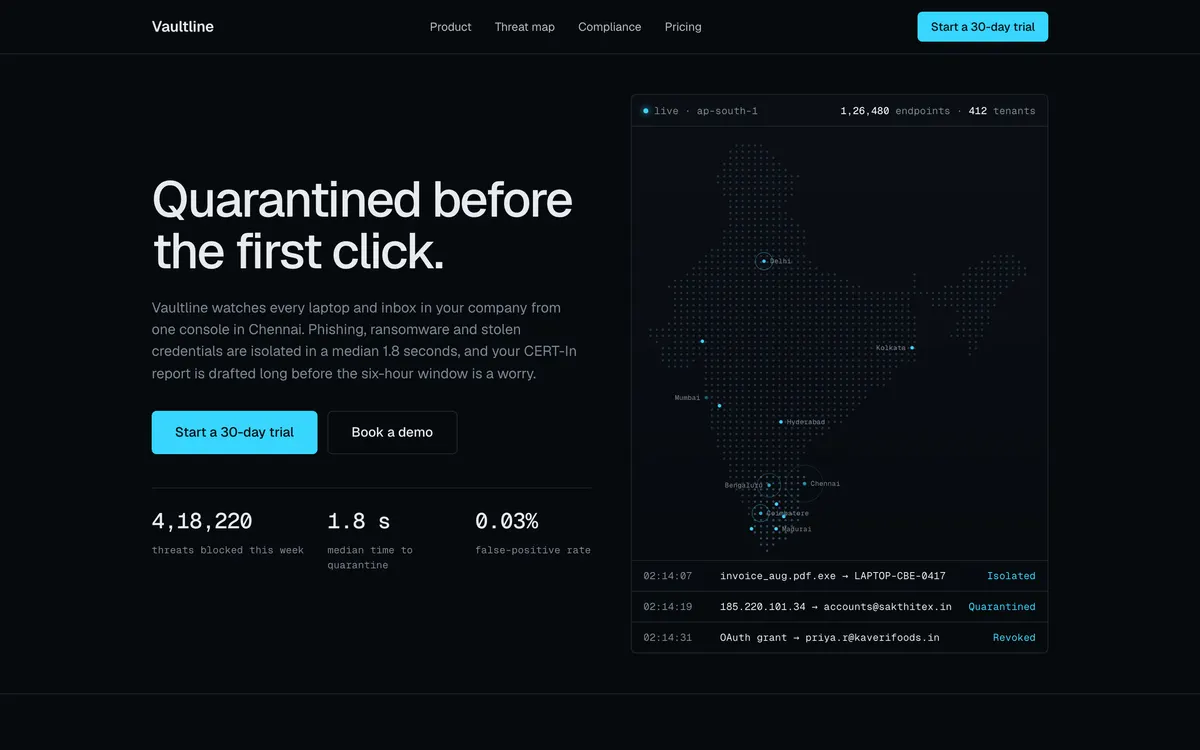 Vaultline on desktop